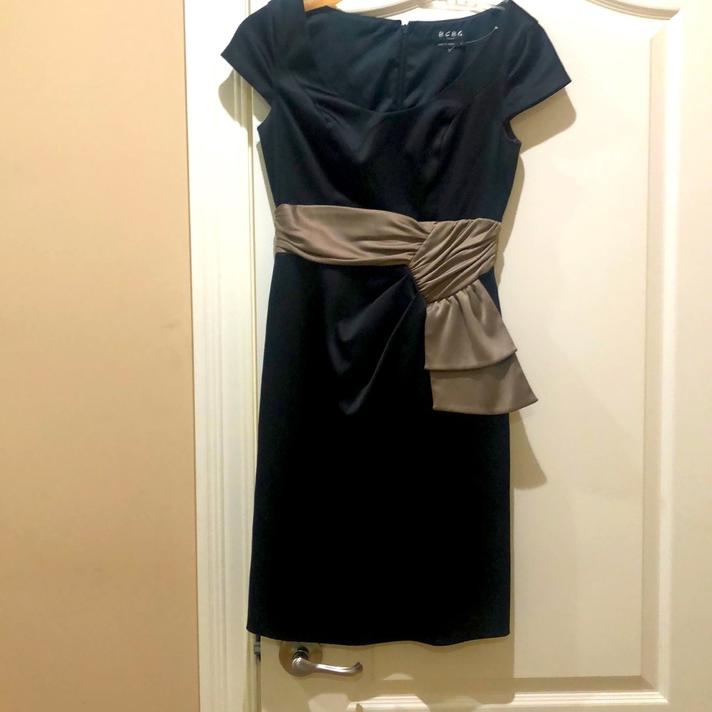 BCBG Black and Champagne dress